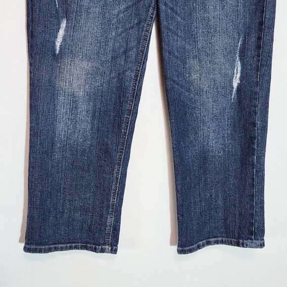 Democracy Distressed Capri Jeans with Embellished Pockets Size 14 - Picture 3 of 9